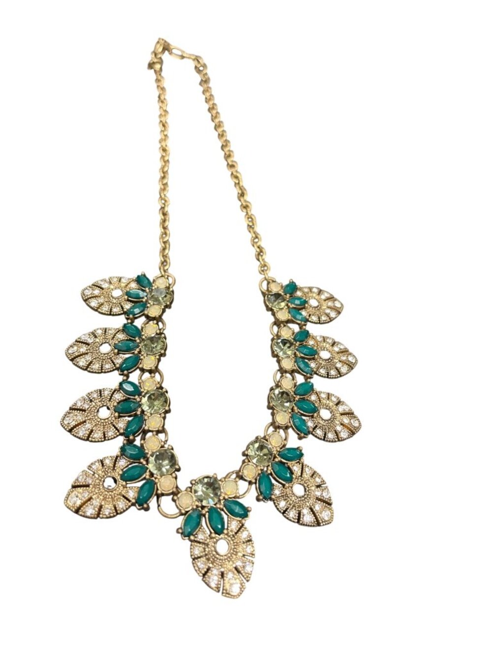 Stella Ruby faux stones gold plated 10" wms costume jewerly necklace SKU 10-383